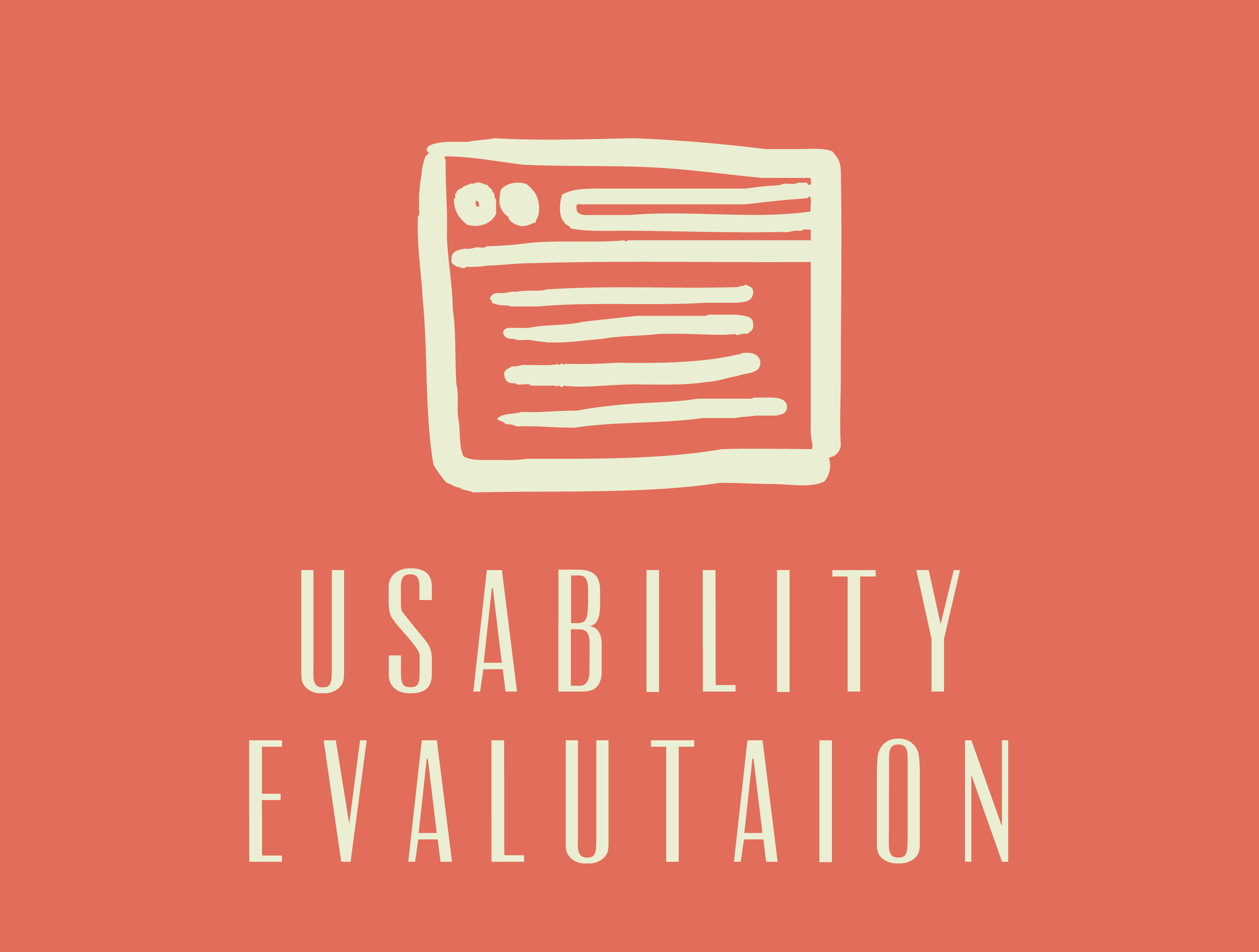 Usability Evaluation with wireframe icon